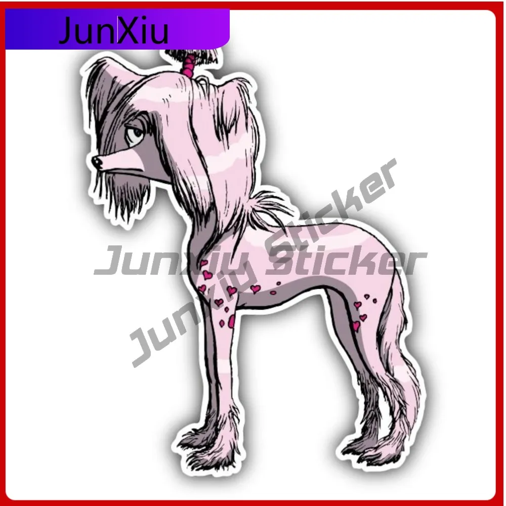براقة الصينية متوج الكلب ملصق فينيل سيارة ملصق مائي الوفير الزجاج الأمامي الأمتعة كاياك Suv غطاء الخدوش سيارة الديكور أنيمي S