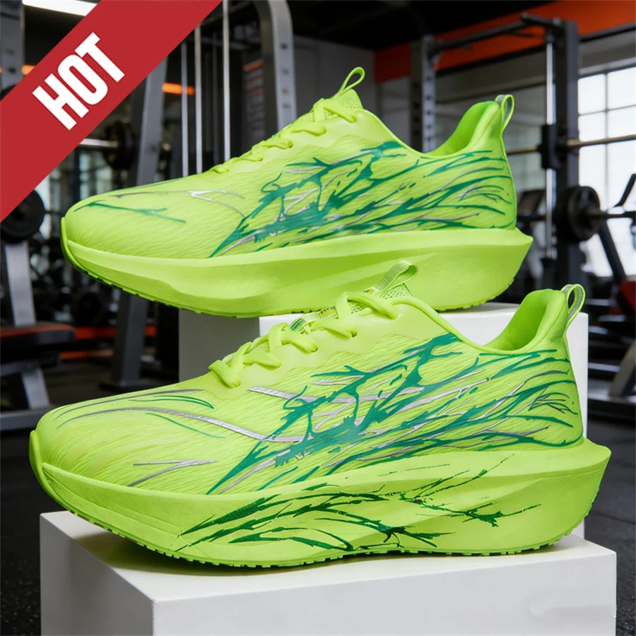 Laufschuhe mit Carbonplatte Spezial-Marathon-Schuhe für Herren Atmungsaktive Leichte Bequeme Rutschfeste Sneaker für Damen