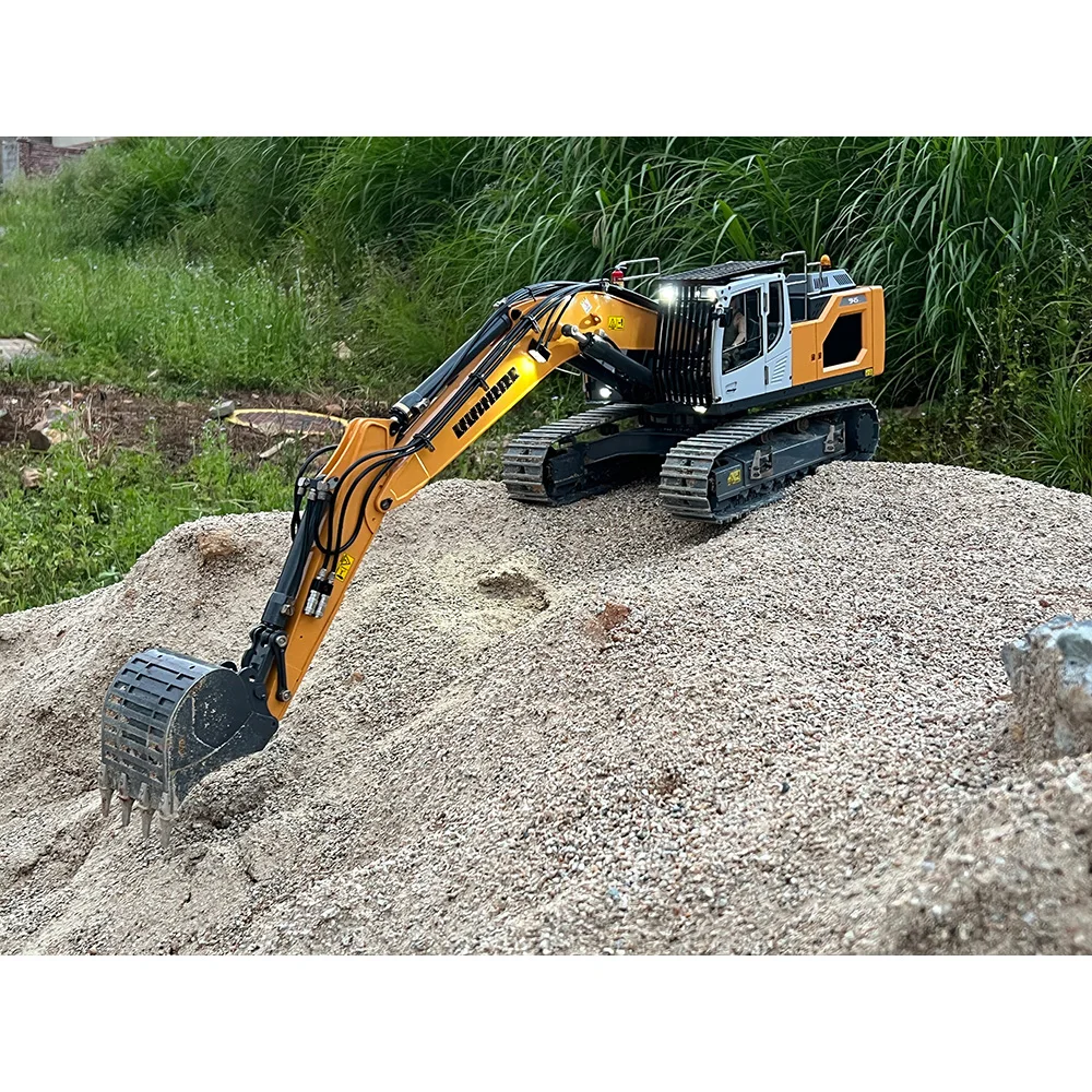 1/14 Hydraulic RC Excavato 945 For Remote Control Truck Panited Yellow RTR Model Toucan Assembled Digger Metal Bucket