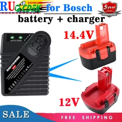 Battery or charger for Bosch 14.4V 12V screwdriver battery d 70745 Drill PSR 12 GSR 12 VE-2,GSB 12 VE-2 Rechargeable batteries