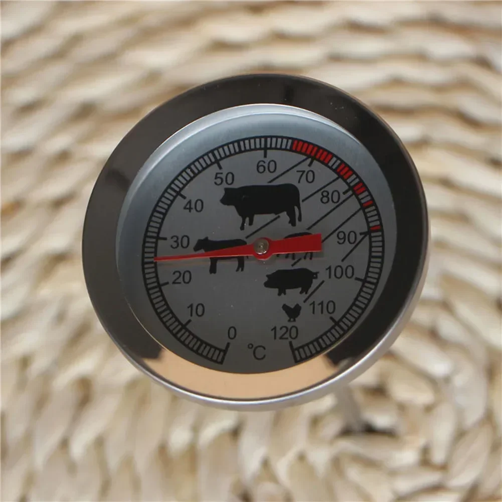 Meat Thermometer Cooking Tools Kitchen Stainless Steel Oven Cooking BBQ Probe Thermometer Food Meat Gauge 0°C-120°C