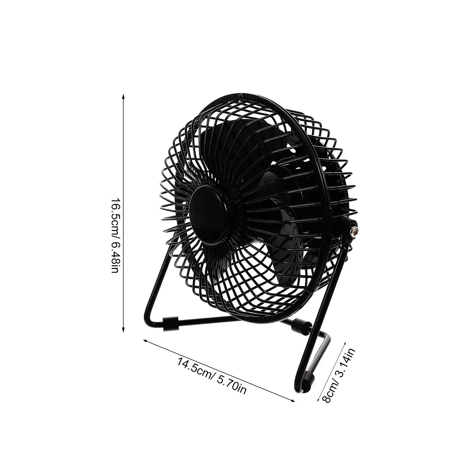 USB Powered Mini Metal Fan Brushless Degree Adjustable Quiet Cooling Fan for Computer Desk Car Dorm Library Travel 2