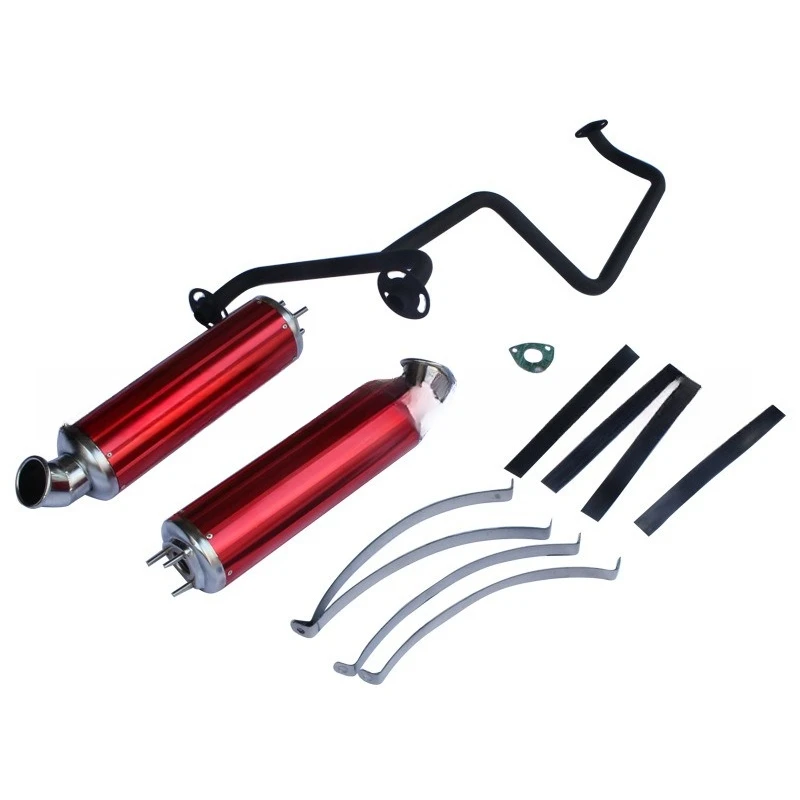 

Off-road motorcycle accessories, Malaysia ATV exhaust pipe, modified GY6 double aluminum exhaust cylinder,