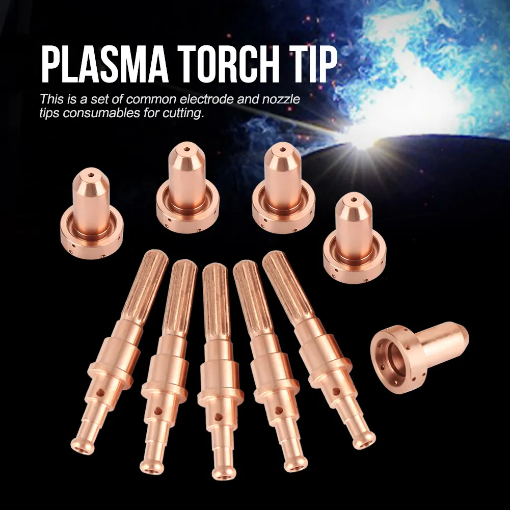 

Plasma Cutter Consumable 5pc 98215 Electrode Consumable 98215 Electrode 9-8212 Nozzle Tips Consumable for SL60-100 Plasma Torch