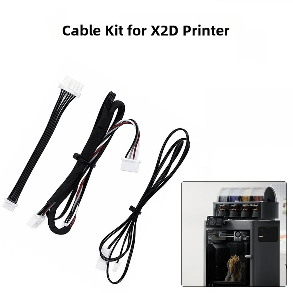For Bambulab For X2D Designed Cable Kit for Extruder Motor Extension and Remote Extruder Electrical Connections