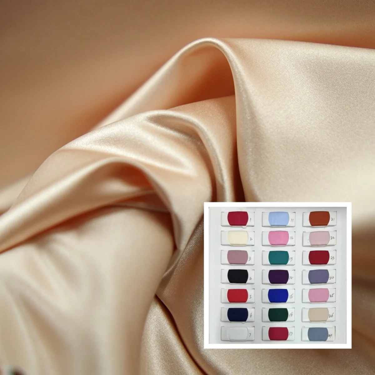 

Solid color glossy soft satin fabric sewn suspender dress shirt high-end evening dress DIY design fabric