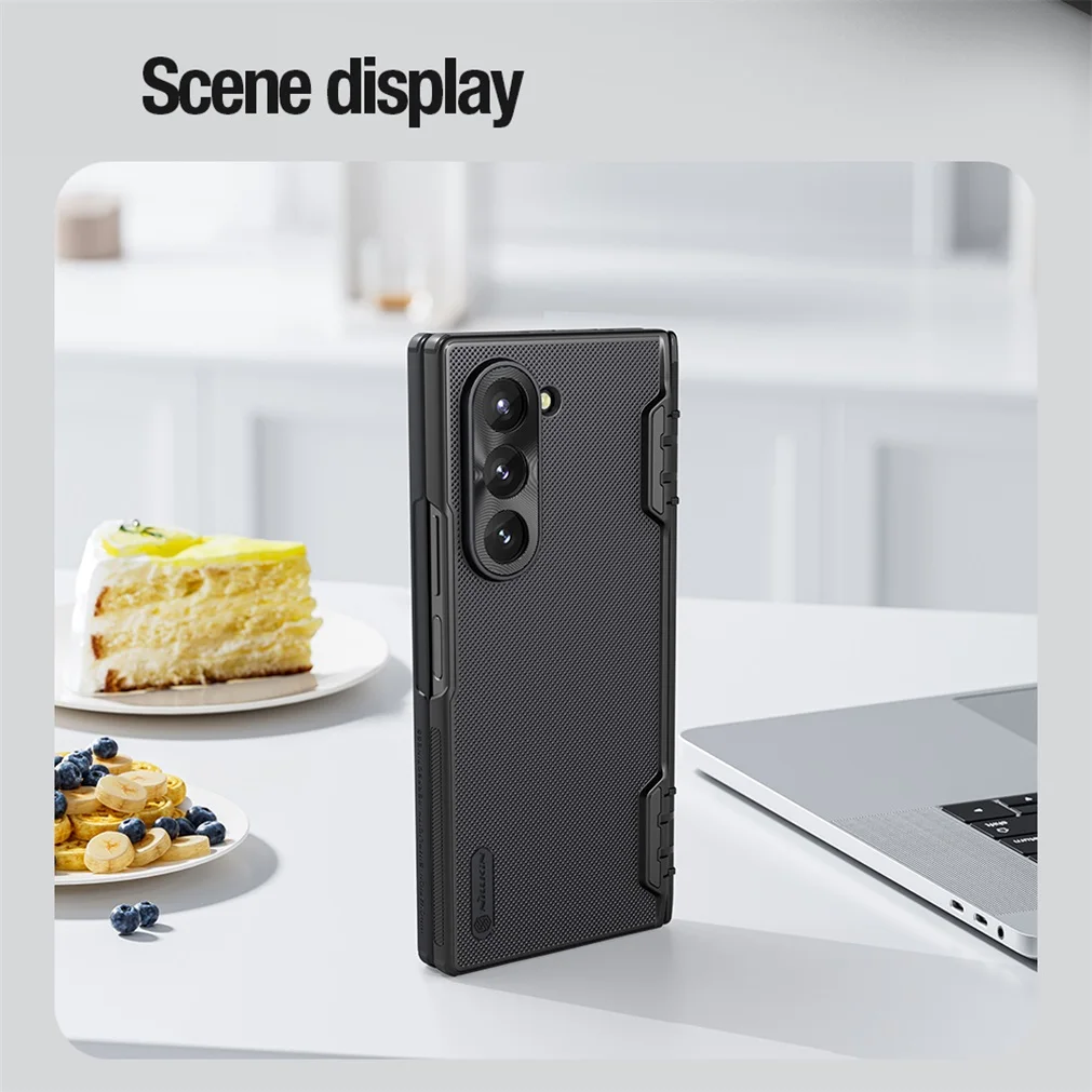 Imagem -04 - Nillkin-case Protetor Fosco para Samsung Galaxy z Fold à Prova de Choque Simples Tpu pc Tampa Dobrável 180 ° 5g Tpu