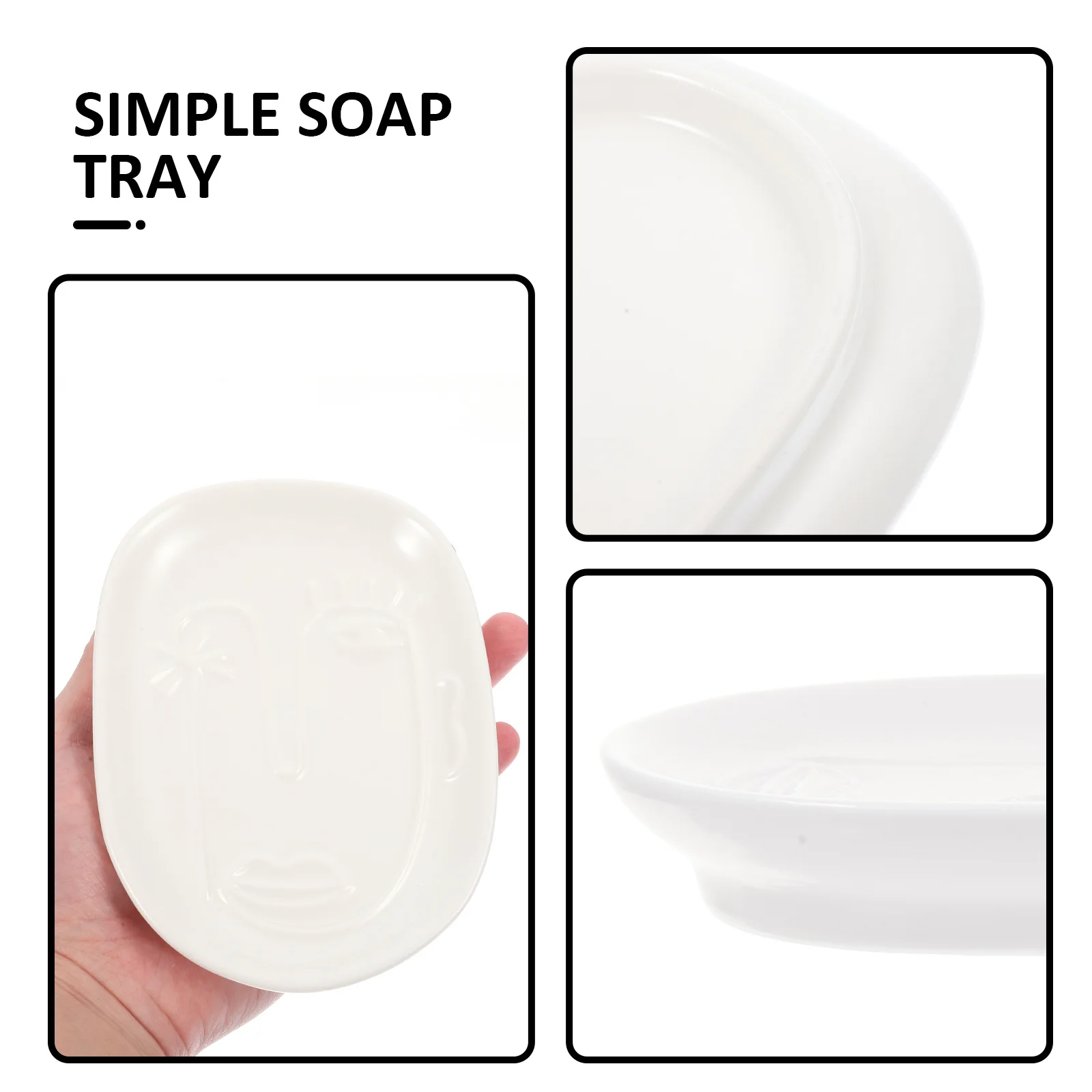 حامل تخزين أطباق الصابون السيراميكي، حاوية محمولة، شكل جميل يحافظ على جفاف الصابون، ديكور الحمام يدوم طويلاً #1