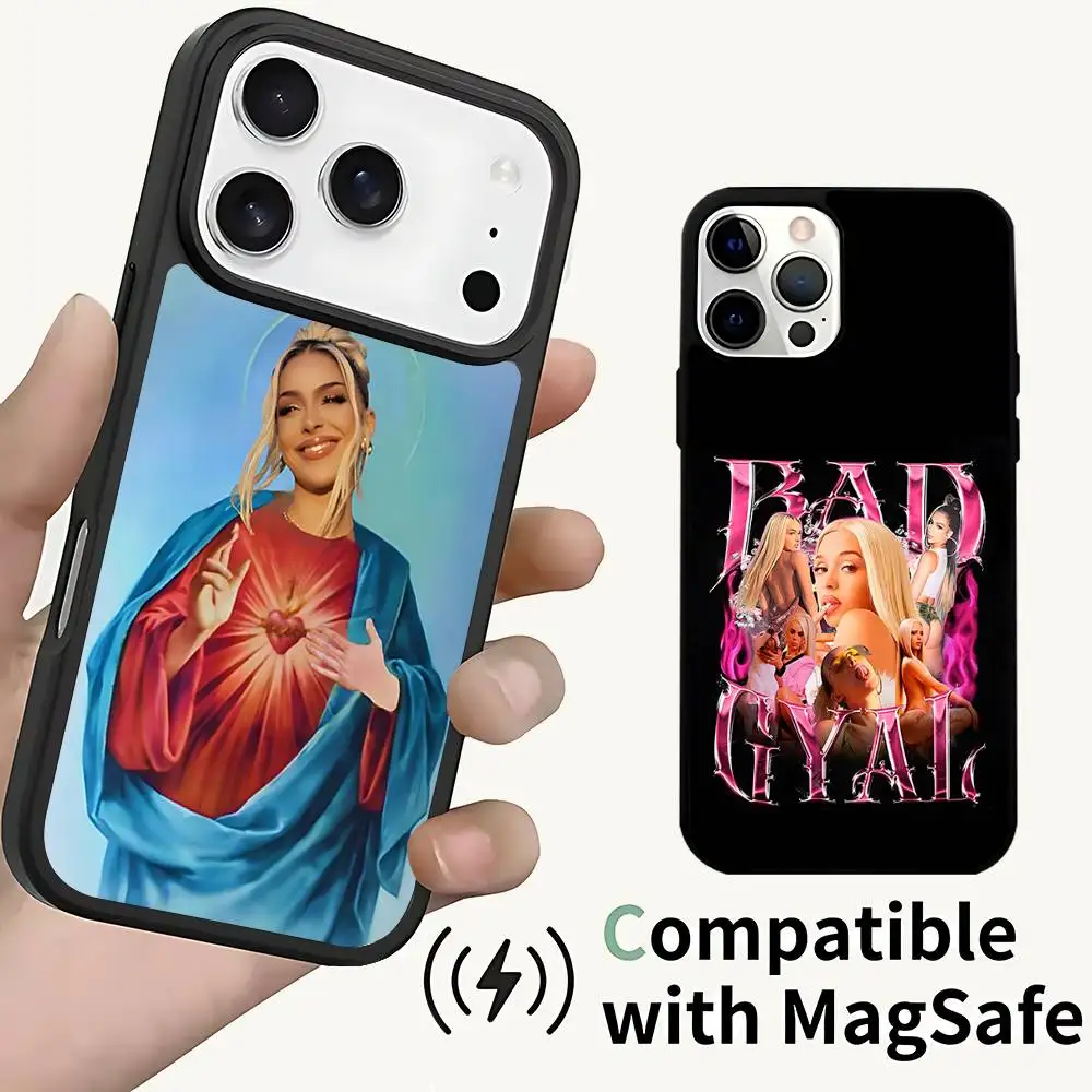 

B-Bad Gyal Da Me Case For iPhone 17,16,15,14,13,12,11,Pro,Max,Plus,Mini,SE4,E Magnetic Magsafe Wireless Charging