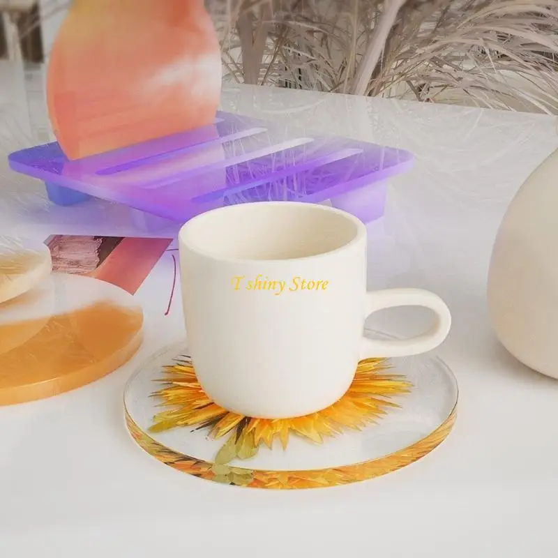 

N58F Resin Casting Molds Silicone Cup Pad Molds for Crafting and Home Decorations