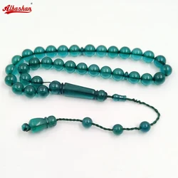 Tasbih green Resin muslim 33 prayer beads arabic bracelet turkish fashion Misbaha Islamic accessories eid gift adha