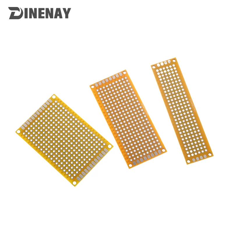 5PCS PCB Breadboard Yellow Protoboard Board Plated Universal Board Double Sided Board