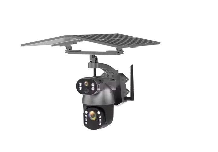 UBOX 4G Sim Card 3MP 20X Optical Zoom Solar Powered Battery Camera Outdoor Wireless Dual Lens12W 6MP Solar Camera