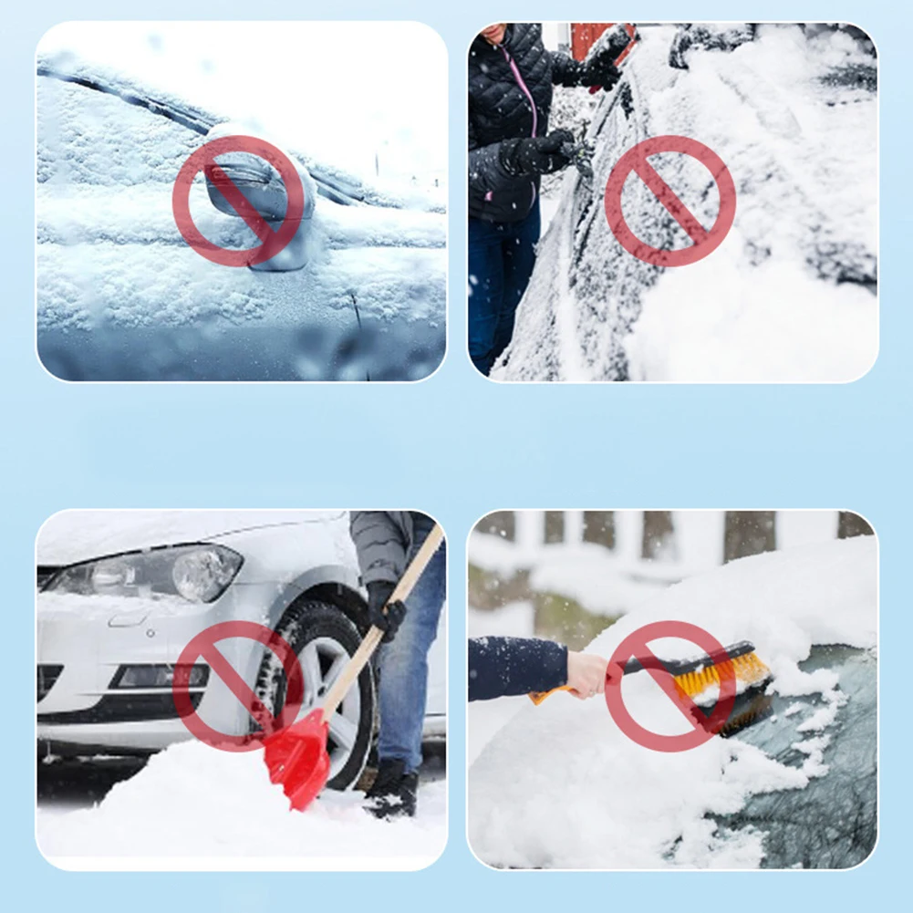 قابل للفصل بشكل مريح 28 بوصة لأداة إزالة الثلج المعدات الأساسية لكل منهما للسيارة في موسم الشتاء #4