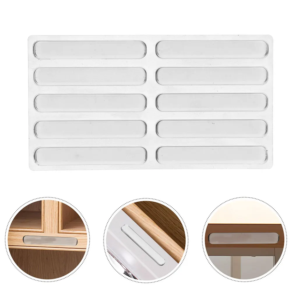 

20pcs Cabinet Door Bumper Strips Transparent Silicone Anti-Collision Wall Sticker Baby Proofing Self-Adhesive Clear