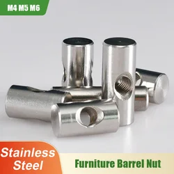 304 Stainless Steel Insert Furniture Nuts Embedded Woodworking Hammer Nut Insernut Cylindrical Dowel Pin Barrel Nut M4 M5 M6