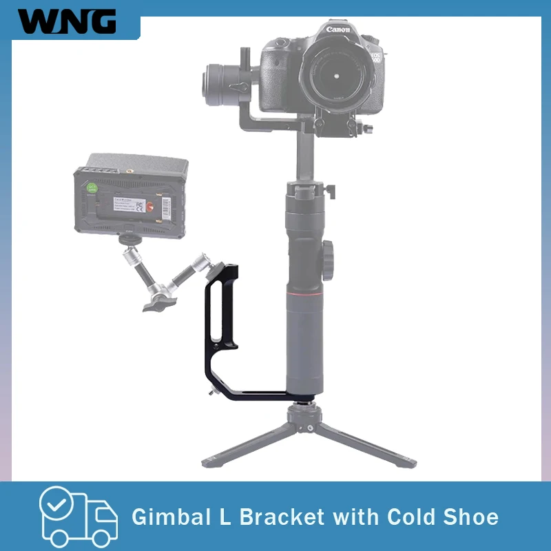 Universal L Bracket with Cold Shoe Mount 1/4