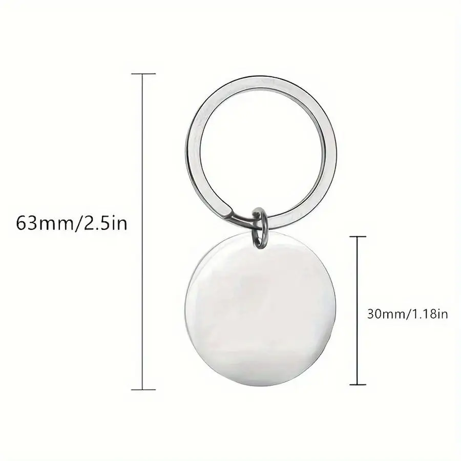 1/5/10/20/50/100pcs Christmas gift keychain for men, gift for brother, keychain for sister, stainless steel keyring Mixed Color