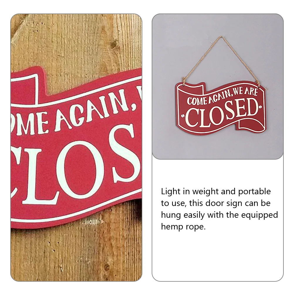 

Double Sided Wooden Open Closed Sign Hanging Door Plaque for Bars Clubs Cafes Business Sign for Shop Decoration