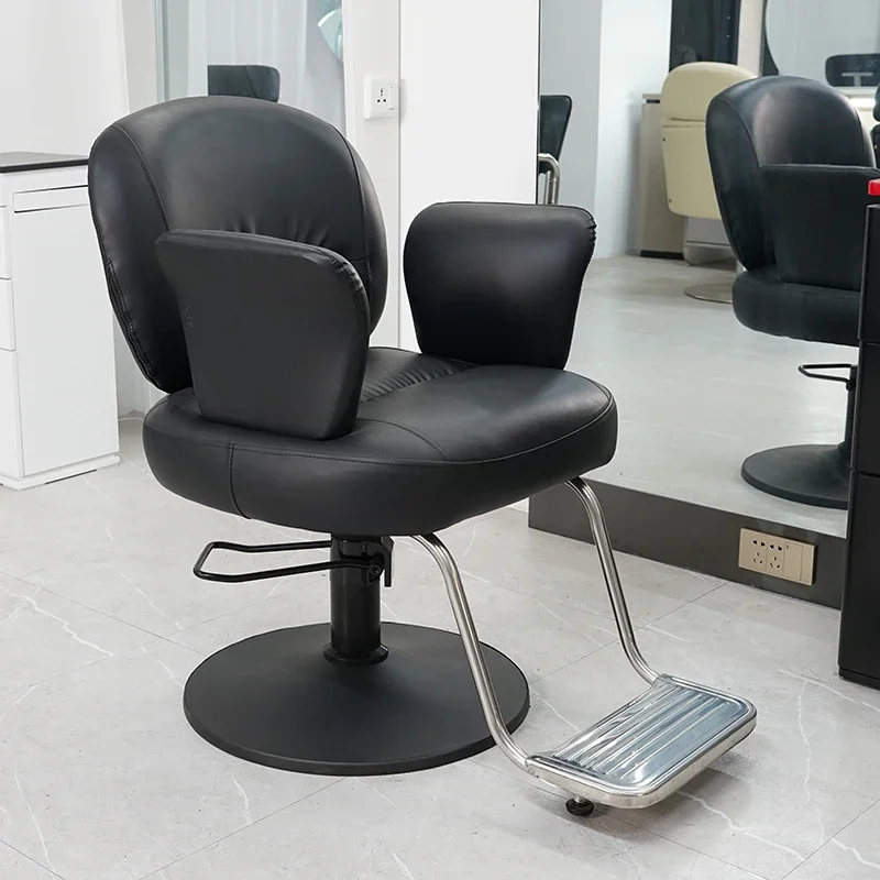 

Hairdressing Luxury Minimalist Barber Chair Swivel Lift Hair Dyeing Perm Barber Chair Cadeira De Barbeiro Beauty Furniture WT