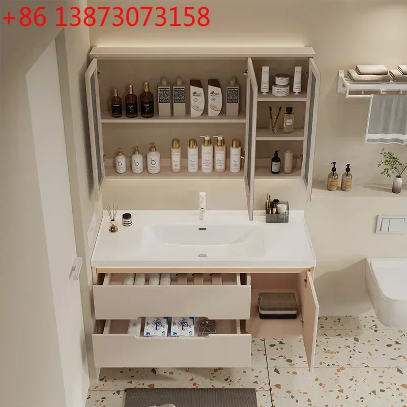 Modern Bathroom Furniture Washbasin Cabinet Complete Set Home Improvement Washing Luxury Full Hovedskapet Washhand Stand