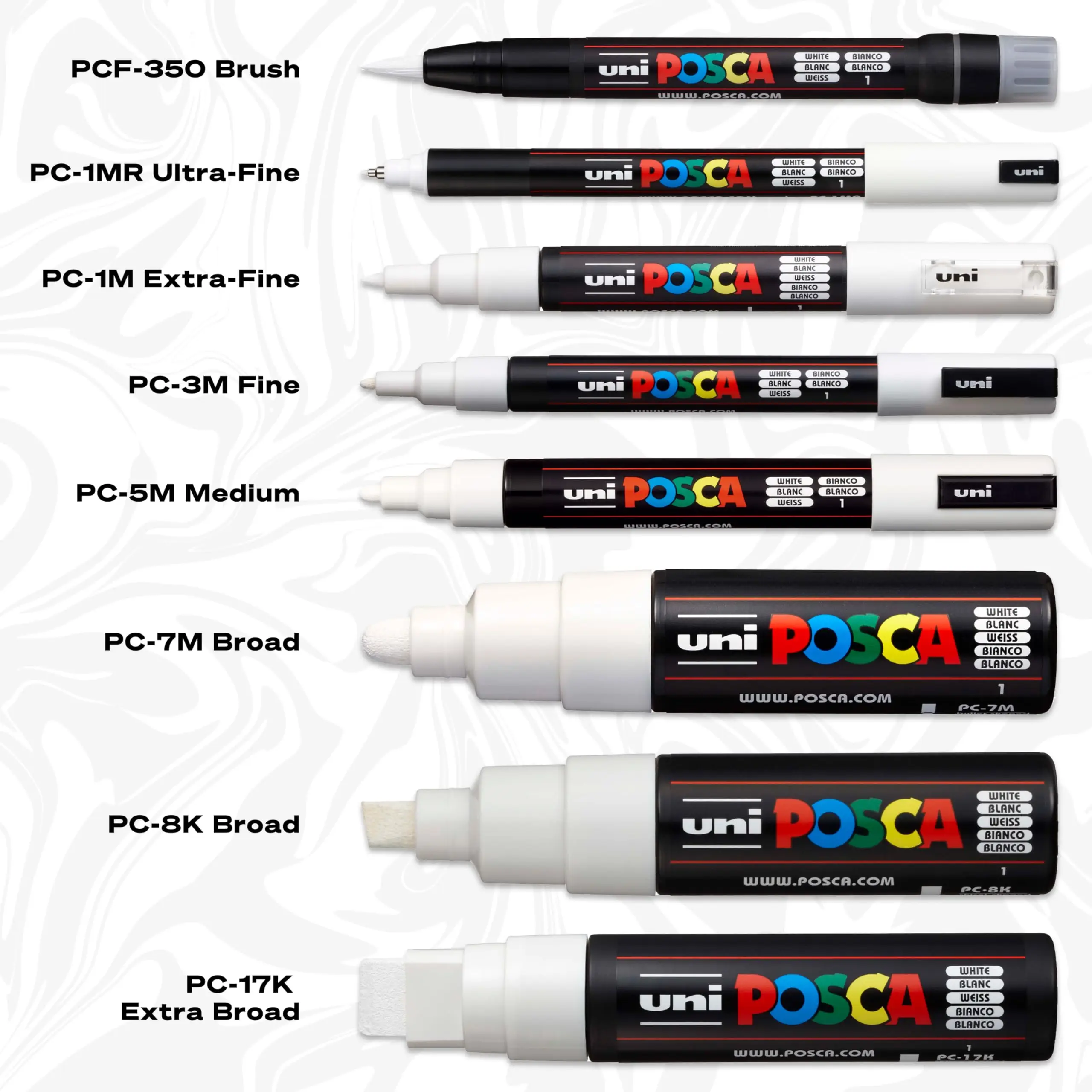 Original Posca Paint Markers,8Colors/Set，5M Markers with Medium Tips Japan Posca Marker Set of Acrylic Paint Pens for Art