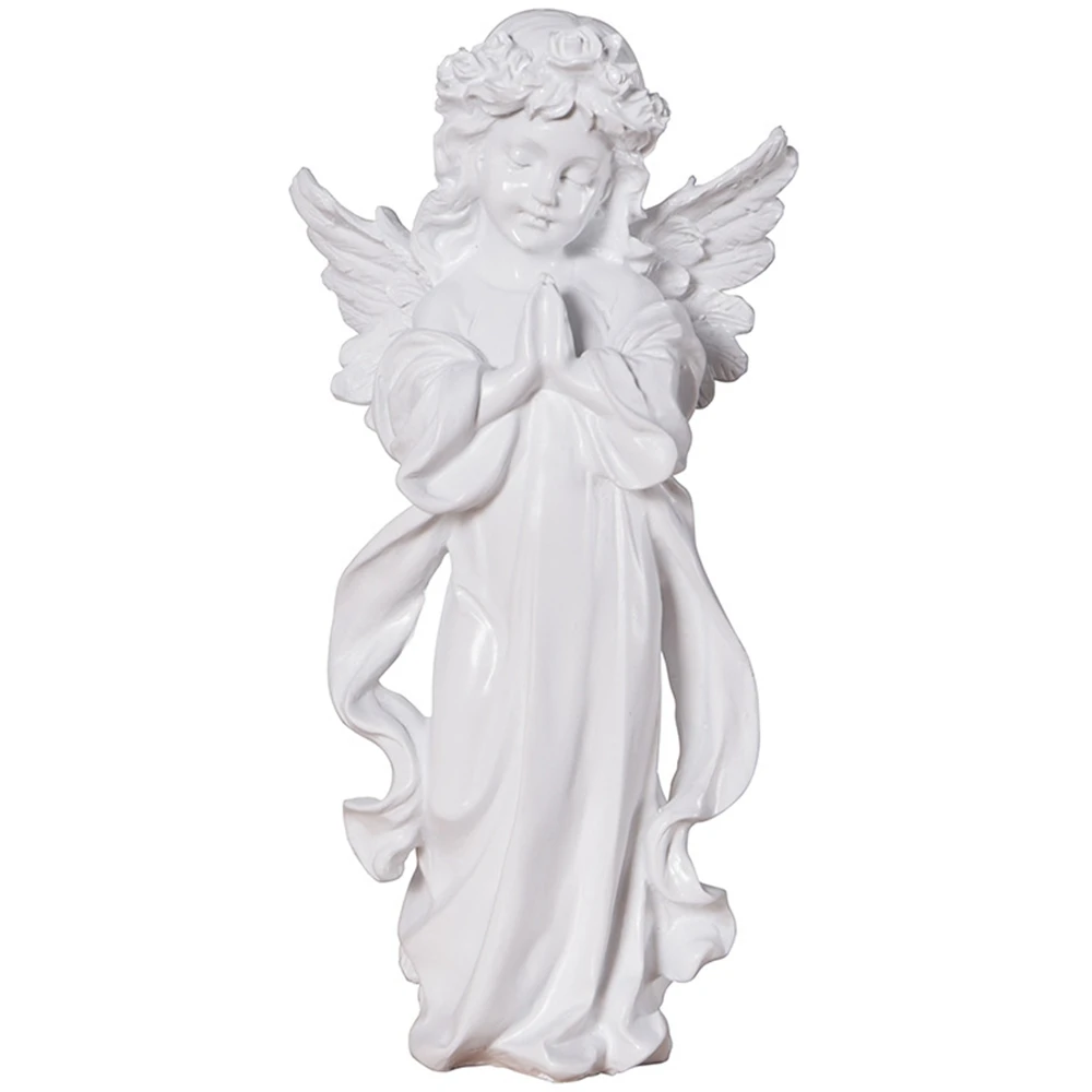 

European Angel Girl Wings Artwork Sculpture Resin Home Desktop Decoration Character Statue Home Living Room Office TV Cabinet