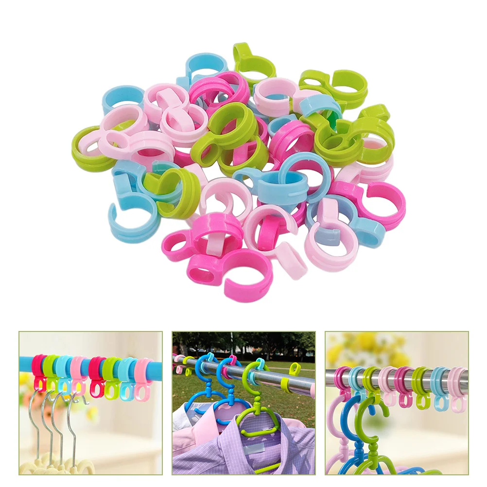 

80Pcs Windproof Clothing Hooks Anti-Slip Hanger Buckle Clips for Laundry Rod Dorm Kitchen Bathroom Windproof Hooks