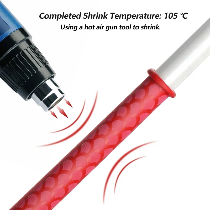 Non-slip Heat Shrink Wrap Tubing Fishing Rod DIY  Handle Insulation Waterproof Racket Handle Grip Multiple styles 15-60mm