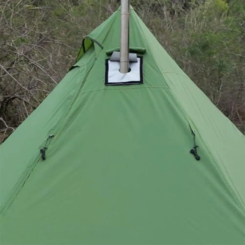 Hot Tent Stove Cloth Chimneys Pipe Rain Flap Hot Tent Stove Jack Cloth with Rain Flap Flame-retardant Waterproof Camping Chimney