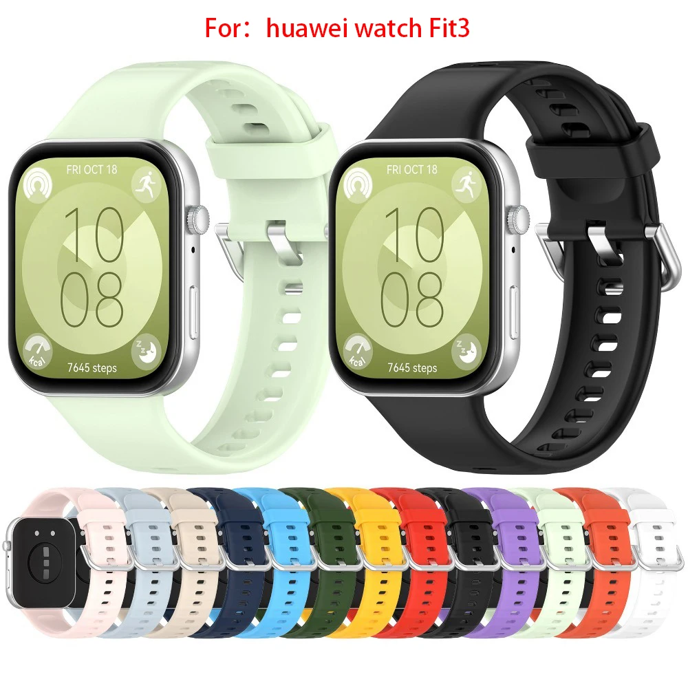 Bandje Voor Huawei Horloge Fit 3 Siliconen Horlogeband Vervanging Armband Voor Huawei Fit3 Bandjes