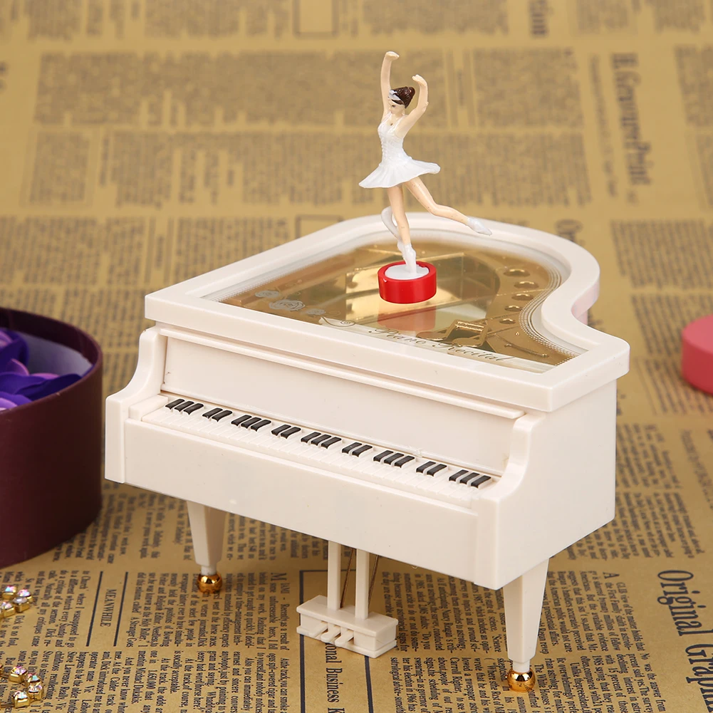 New Romantic Classic Piano Musical Box Dancing Ballerina Clockwork Music Box Exquisite Creative for Women Birthday Wedding Gift
