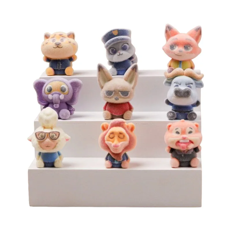 9 قطعة ل Zootopia سطح المكتب الحلي جودي هوبس ونيك وايلد سر تحصيل الشكل مجموعة ل أنيمي زخارف مكتب/هدايا عيد الميلاد