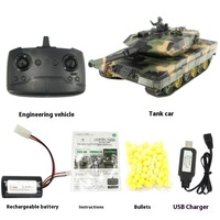 Henglong 1:24 Remote-Controlled Tank 2.4g Abrams American Combat Air Gun Armored Electric Military Vehicle Model Children'S Toy