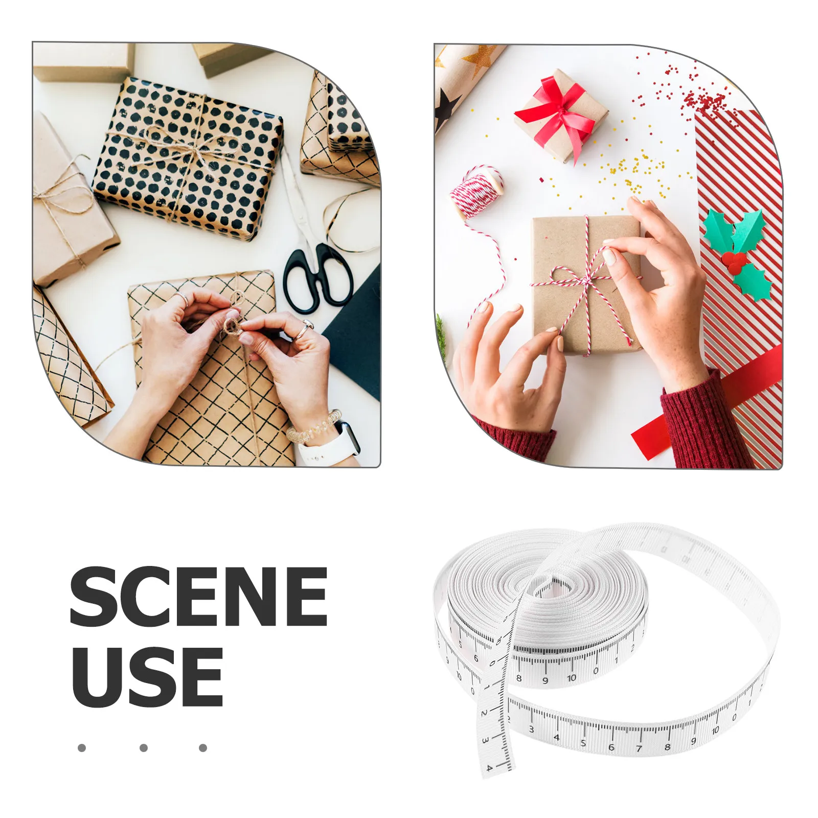 White Craft Ribbon for Back to School Gifts, DIY Projects, Kindergarten Activities, Measuring Tape Style