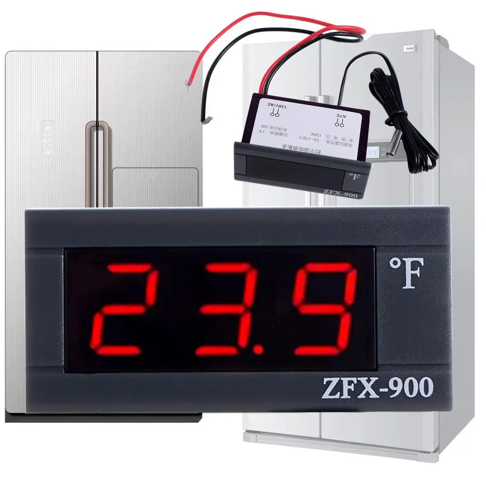 

Intelligent Embedded Temperature Meter Digital LED Panel Meter Temperature Display Panel 220V with Sensor Temperature Controller