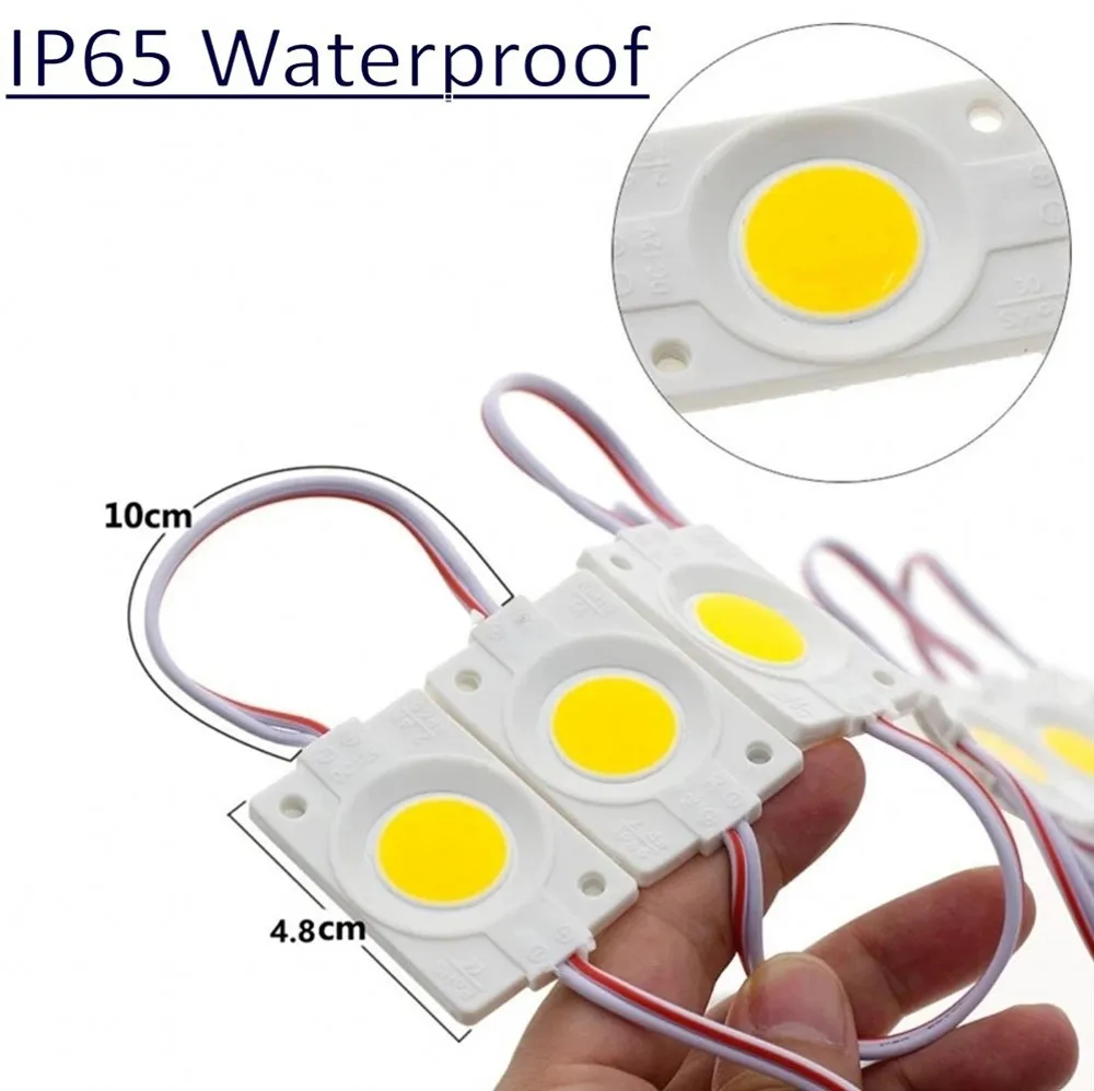 LED Module 12V COB Light Advertisement Design Sign Backlight Shop Banner Waterproof IP65 COB White Red Green Blue Yellow 10pcs