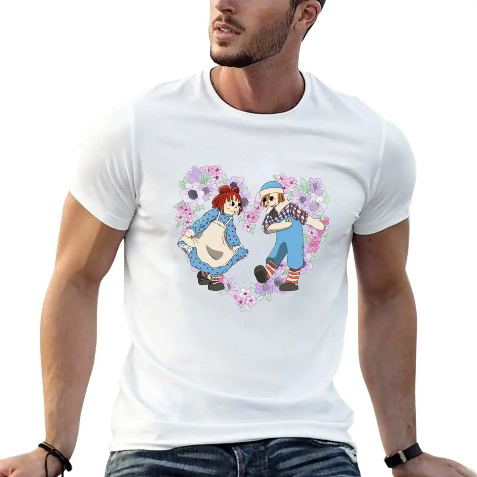 Candy Hearts and Paper Flowers T-Shirt sweat cute tops blanks t shirts for men graphic