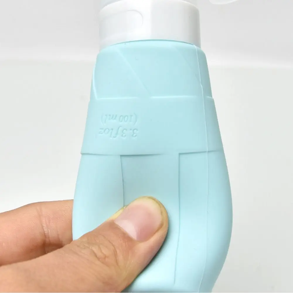 Portable 100ML Silicone Refillable Bottles Squeeze Large Capacity Lotion Container Empty Shampoo Sub-Bottling Travel