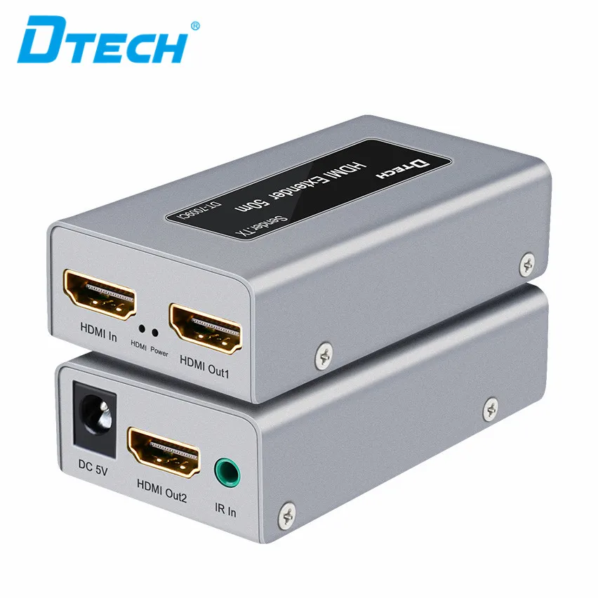 DTECH High Quality Wholesale Over Cat5e/6e Speed 50m HDMI Super Extender 50M for Computer