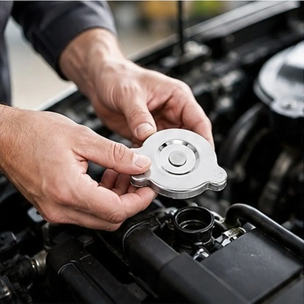 Stainless Steel Radiator Cap Rust Resistant High Pressure Universal Engine Coolant Cover for Car and Racing Modifications