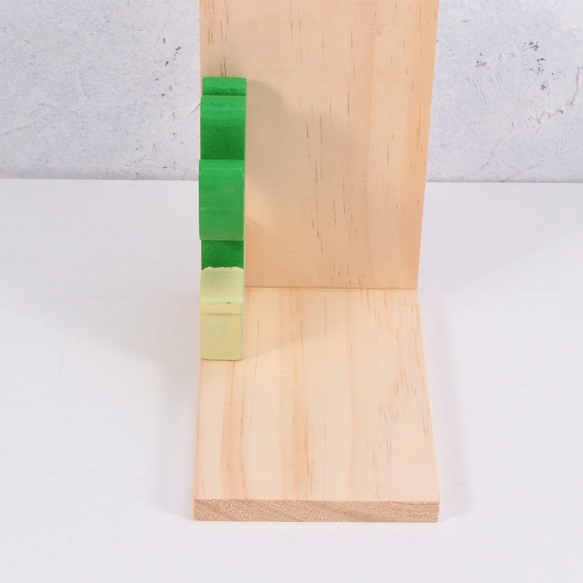 

Decorative Bookends Cactus Shape Natural Wood Material Book Organizer for Shelf Desk Prevent Tumble Efficient Desktop Storage