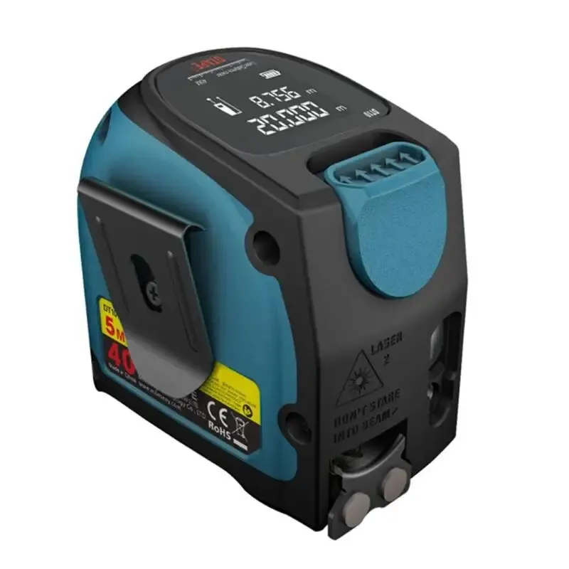 MILESEEY 2 in 1 Laser Tape Measure DT10,Rechargeable Tape Measure 5m + LCD Digital Laser Range Finder 40M