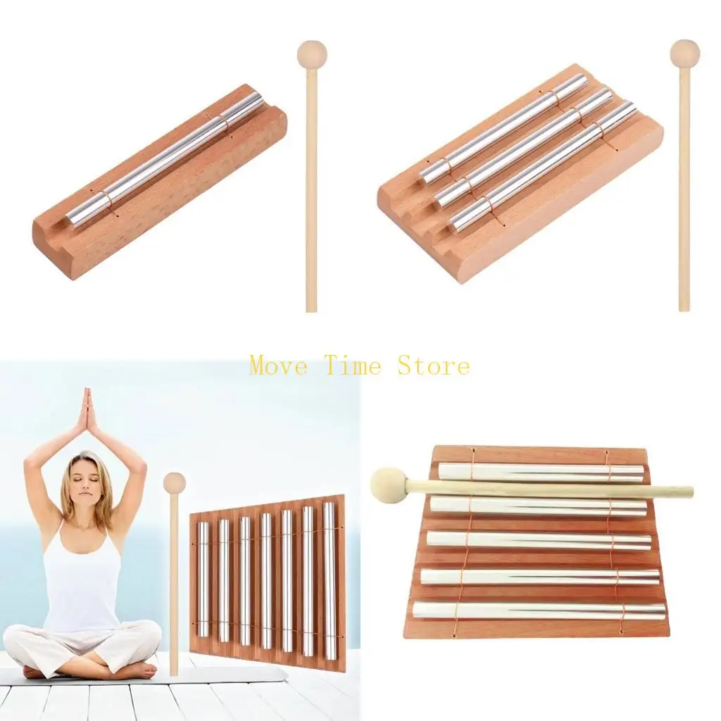 92ME Wind Chimes Energy Percussion Instrument Sound Tube Hand Bells Easy Play