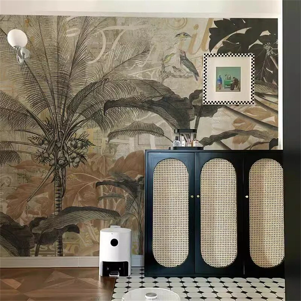 papel-de-parede-personalizado-vintage-do-sudeste-asiatico-plantas-da-floresta-tropical-nanyang-hoteis-restaurantes-homestay-rolo-de-papel-de-parede