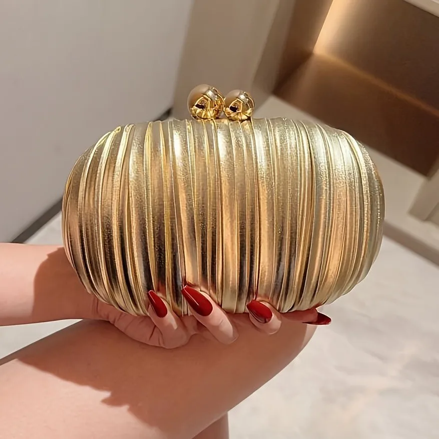 

popular pleated dinner high-end dinner bag party banquet polyester dinner bag dress bag