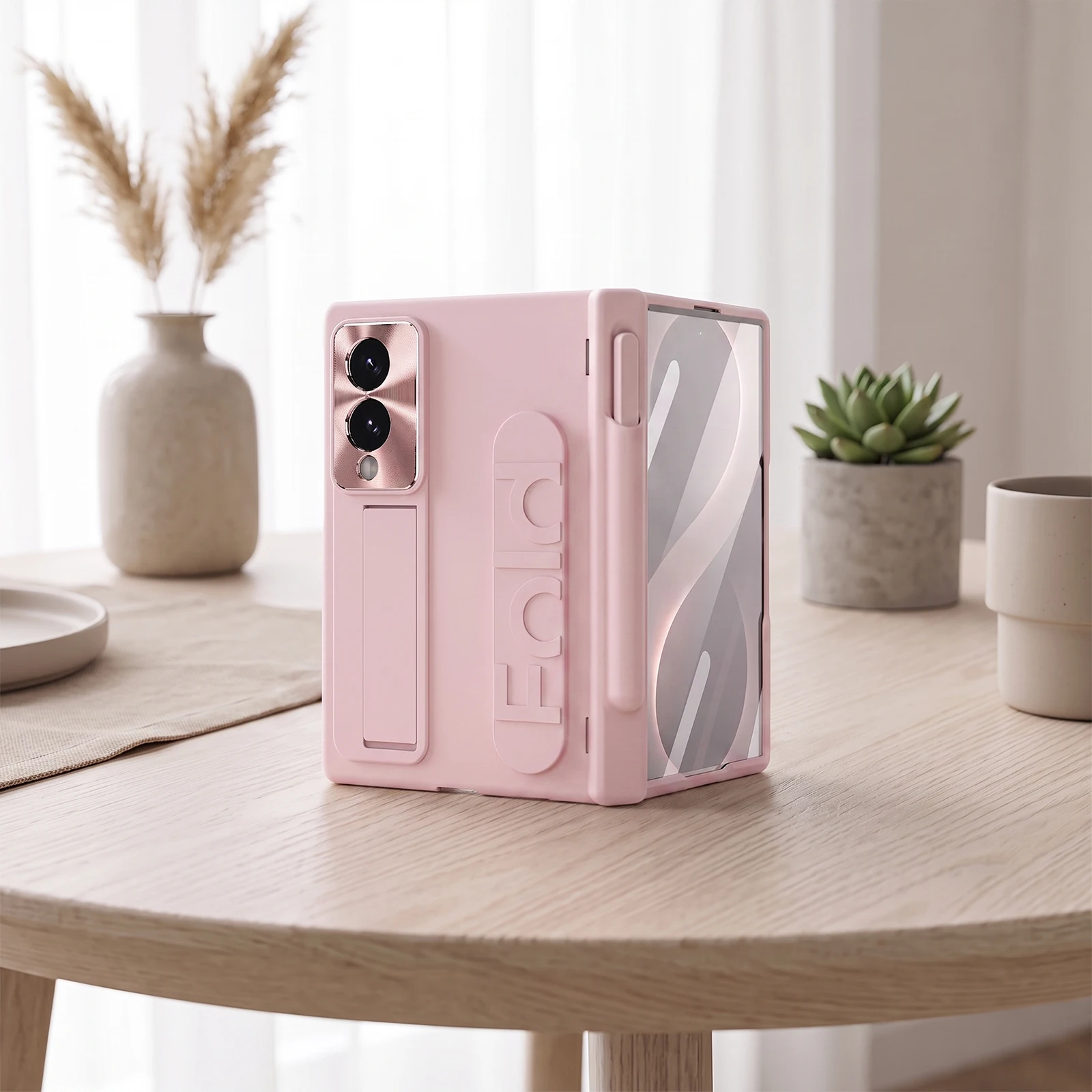 for Galaxy Z Fold 8 5G 2026 Phone Case with Pen Holder Portable Stand Protection PC Cover for Samsung Galaxy Z Fold 8