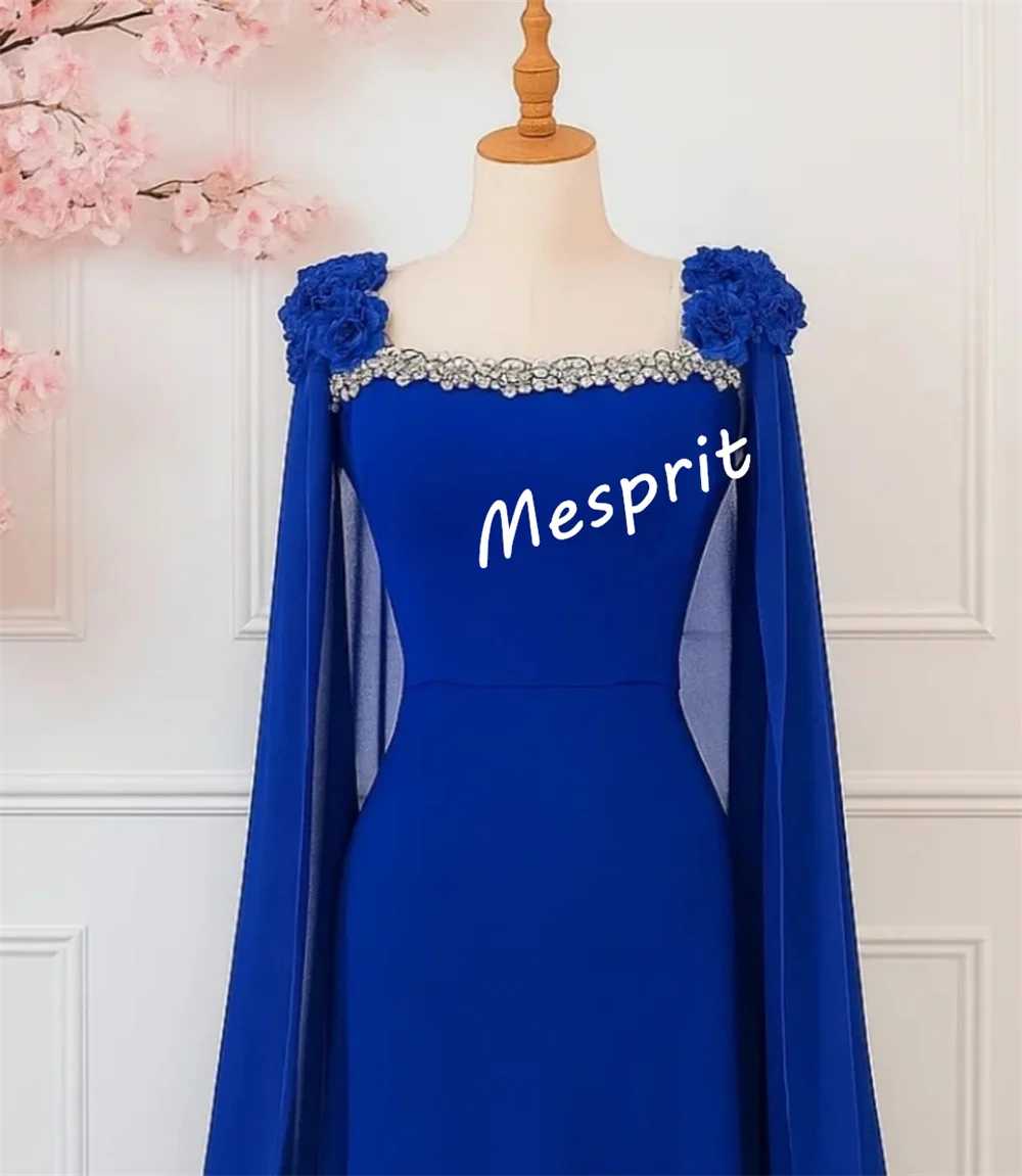 فساتين طويلة مخصصة من الشيفون برقبة مربعة على شكل حرف a مناسبة مخصصة فستان سهرة عالي الجودة أنيق لحفلات الزفاف #3