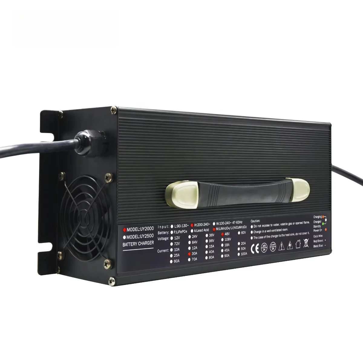 Lithium Battery charger 24V60A 36V40A 48V30A 60V 72V 84V Lipepo4 Lead-acid Car Battery Charger