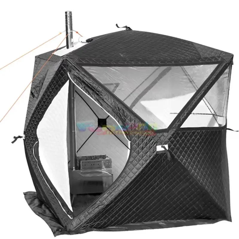 STLF Hot Selling 4-6 Persons Insulated Hexagon Tent Portable Straight Bracing Type For Outdoor Winter Camping Hiking Ice